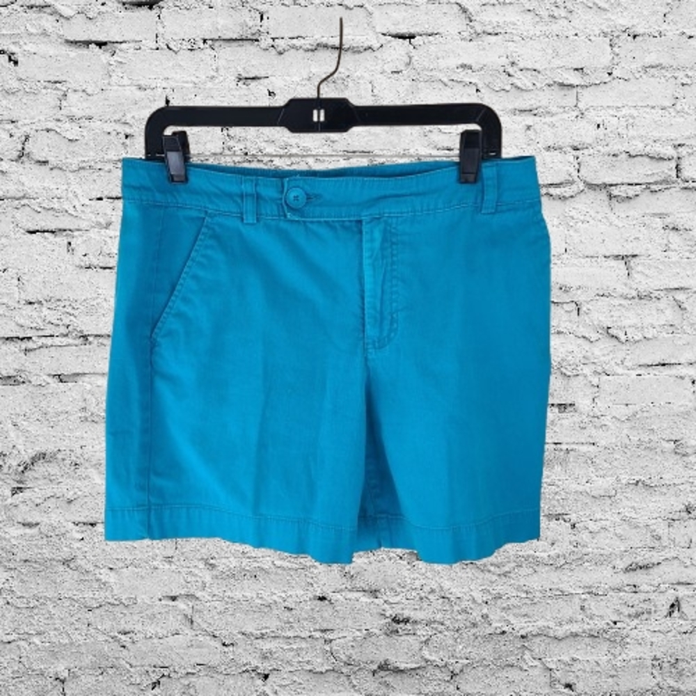 (924) Bandolino Blue Flat Front Shorts, Size: 10